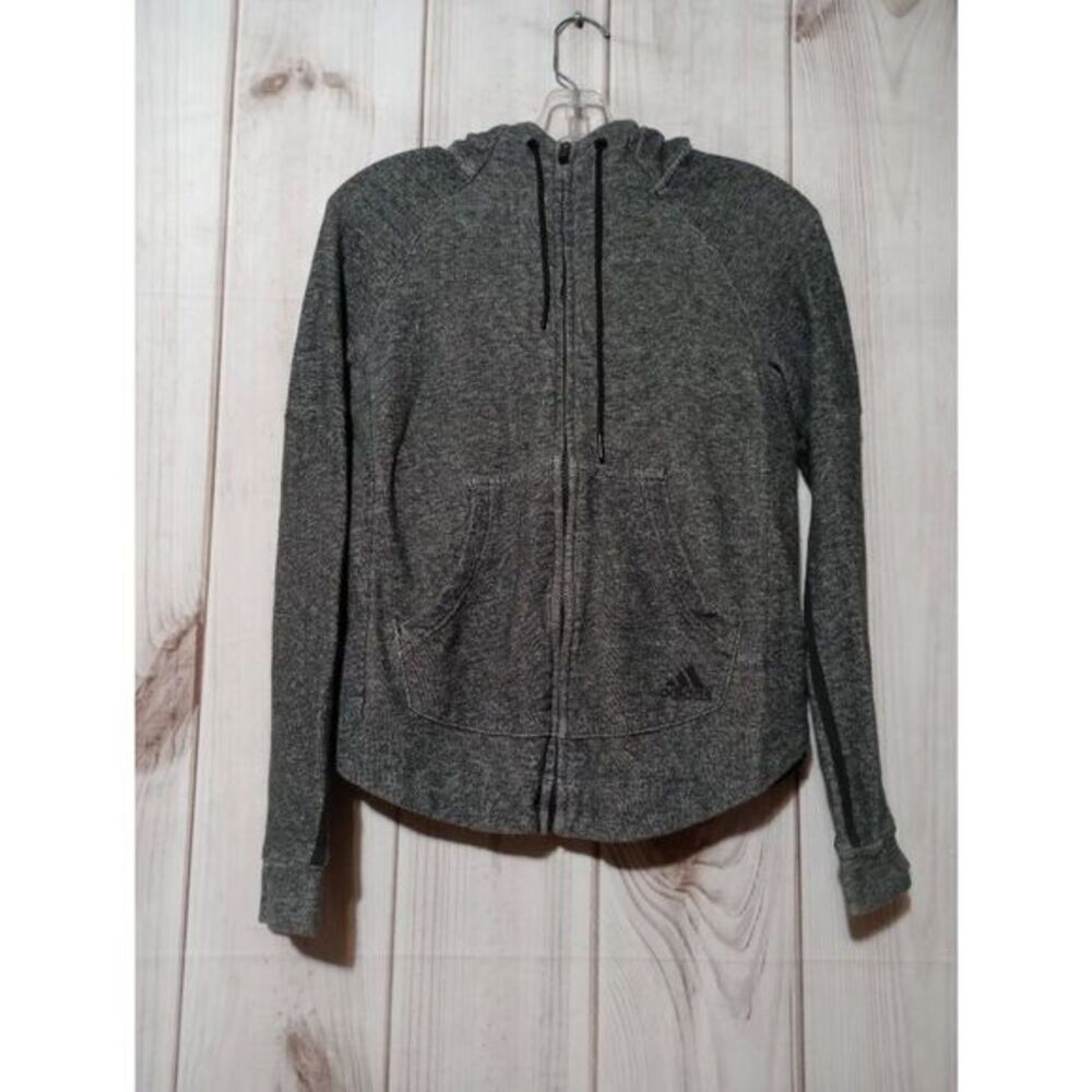 Adidas Jacket Ladies Extra Small Gray Hooded